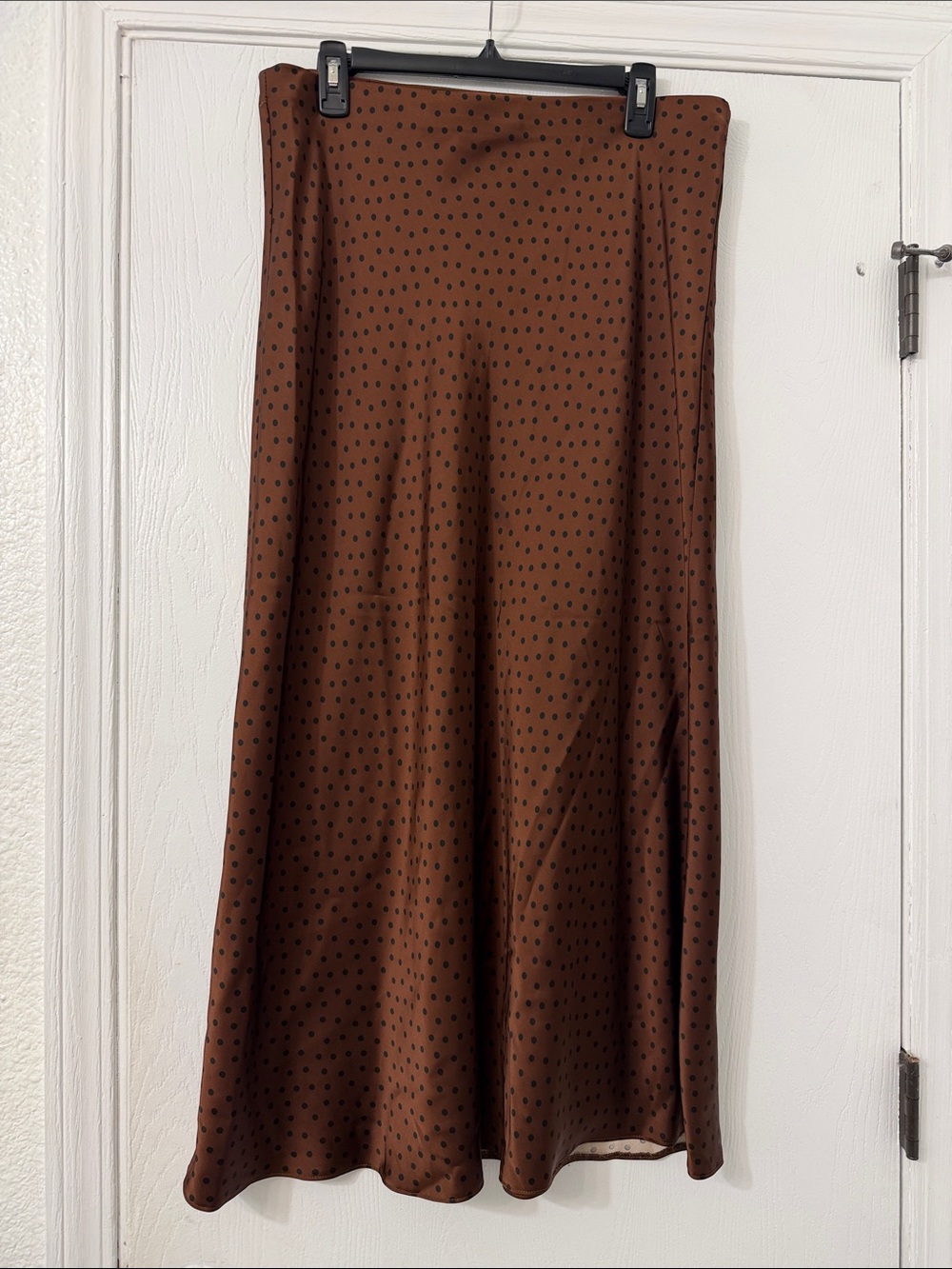 Zara Brown Polka Dot Midi Skirt